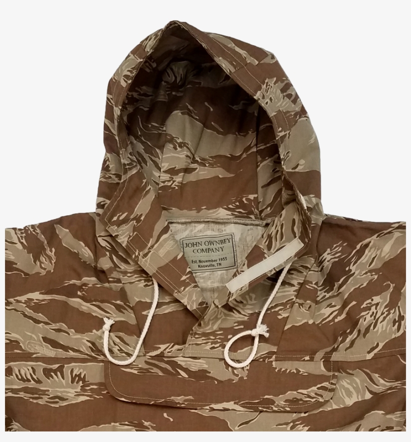Lightweight Hooded Anorak Parka, Cotton Ripstop, Desert - Desert Tiger Stripe Hoodie, transparent png download