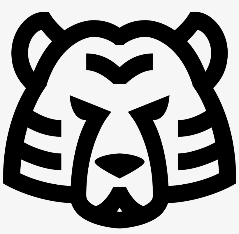 It's An Icon Of A Tiger Head - Tigre Icon, transparent png download