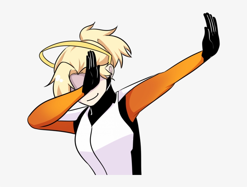 “everyone Needs A Dabbing Mercy ” Tfw The Enemy Tracer - Cartoon, transparent png download