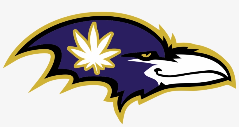 Baltimore Ravens Smoking Weed Logo Iron On Transfers - Sports Logos Ravens, transparent png download