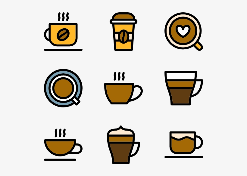 Linear Cups Of Coffee - Coffee And Tea Icon, transparent png download