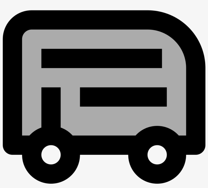 Double Decker Bus Icon - Sign, transparent png download