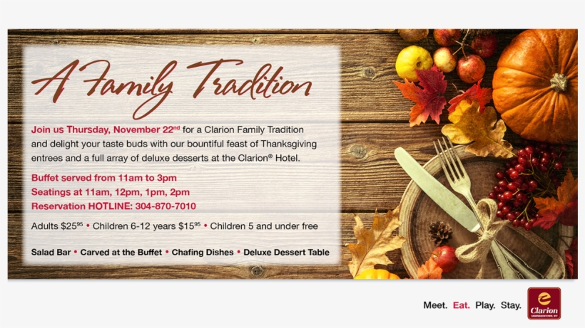 Thanksgiving Buffet November 22nd Clarion Hotel And - Calligraphy, transparent png download