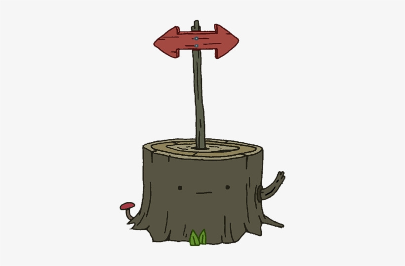 Tree Stump With Sign - Adventure Time Stump, transparent png download