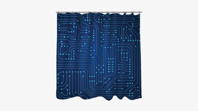 Circuit Board Seamless Pattern Shower Curtain • Pixers® - Printed Circuit Board, transparent png download