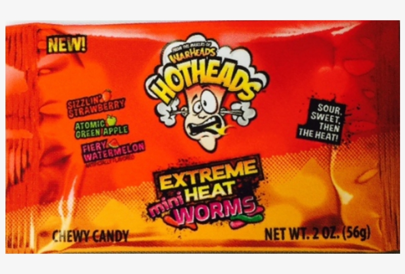 More Views - Warheads Hotheads Chewy Candy, Extreme Heat, Tropical,, transparent png download