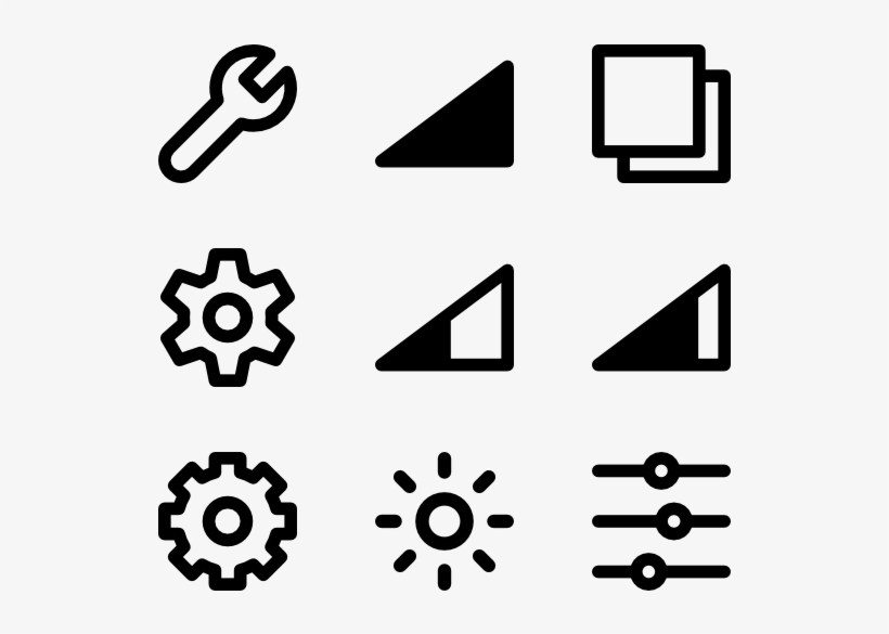 Settings And Display Elements - Stock Illustration, transparent png download