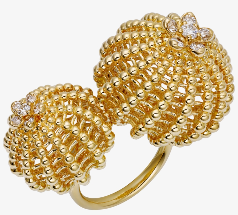 Anillo Cactus De Cartieroro Amarillo, Diamantes - Cactus De Cartier Ring, transparent png download