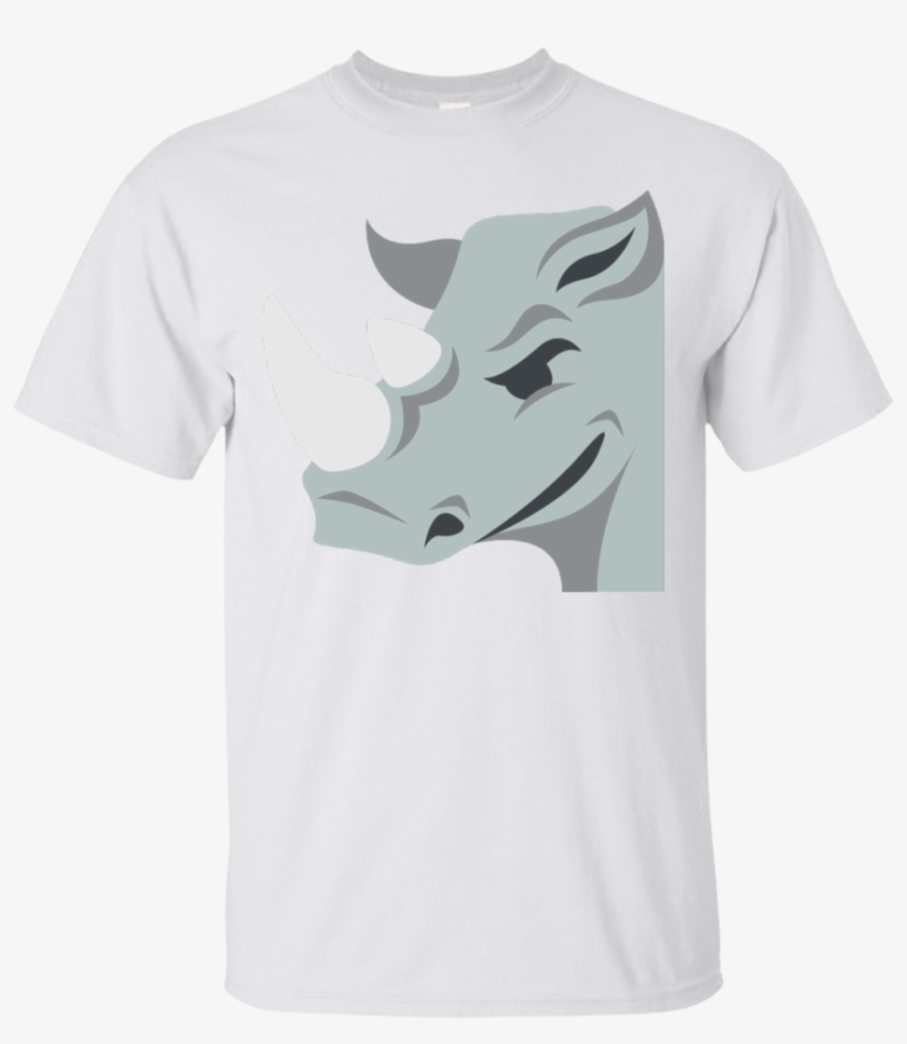 Rhino Emoji T-shirt - Apparel Printing Emoji Rhinoceros Lunch Bag, transparent png download