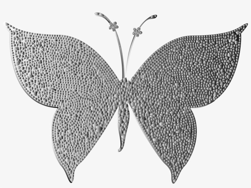 This Free Icons Png Design Of Monochromatic Tiled Butterfly, transparent png download