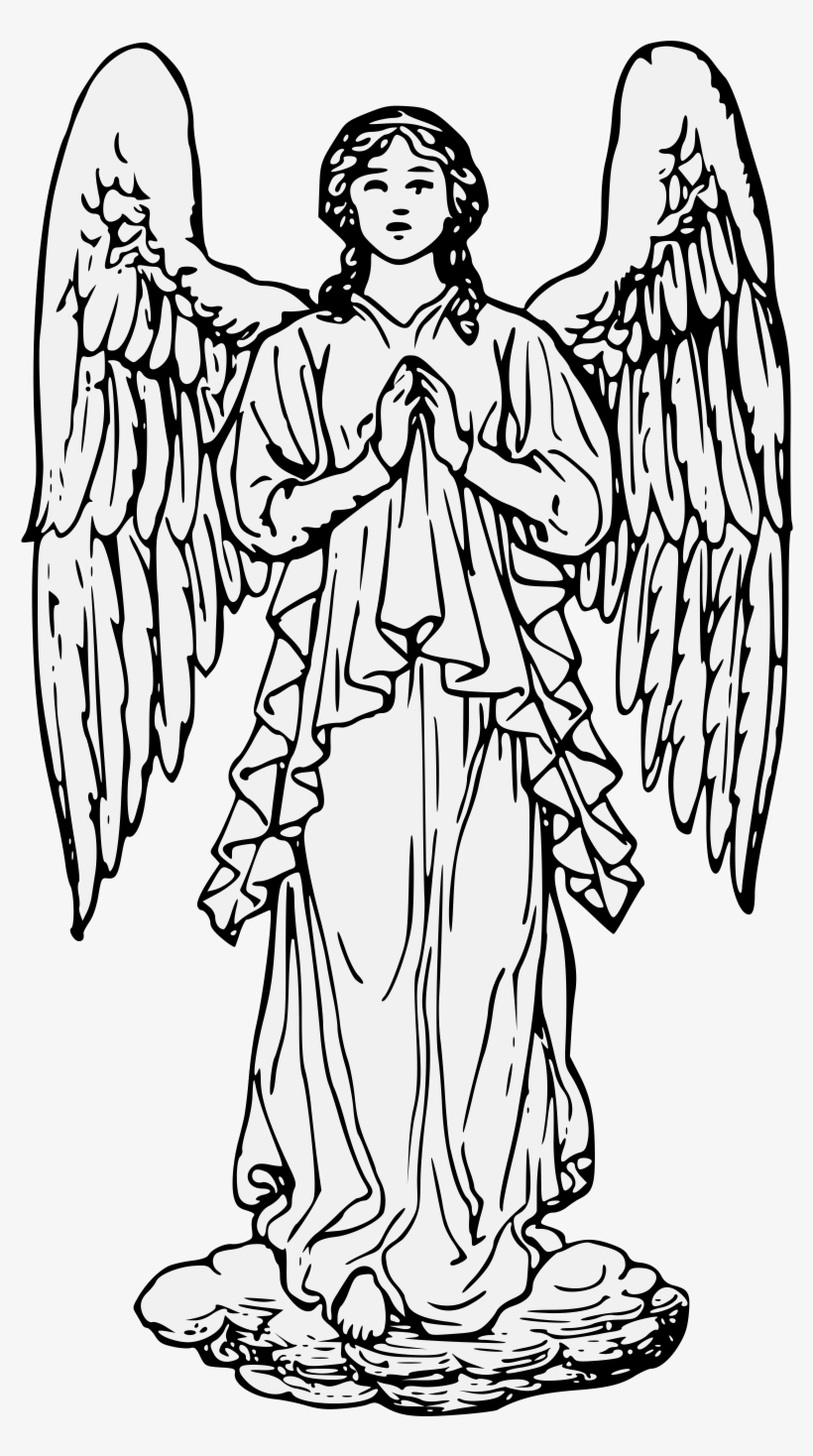 Angel Statant Upon A Cloud - Illustration, transparent png download