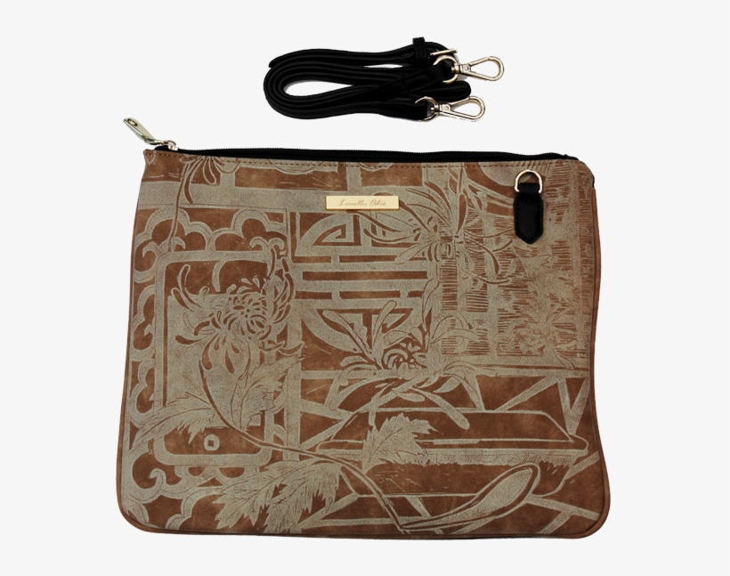 Vegan Bag Faux Suede Cross Body Removable Strap Clutch - Shoulder Bag, transparent png download