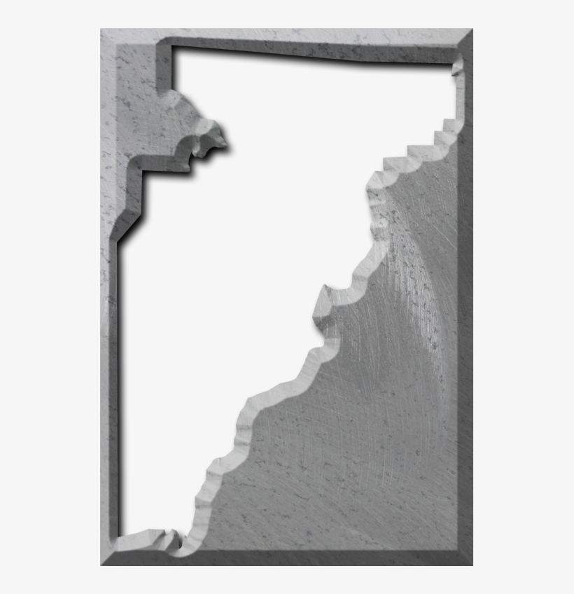 A Map Of Jefferson With The Map Area Carved Out Of - Monochrome, transparent png download