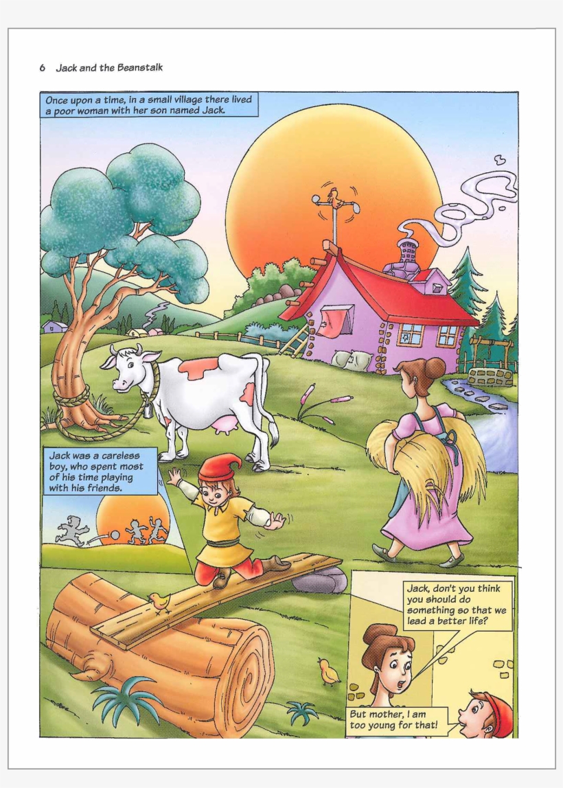 Jack & The Beanstalk Makes Reading A Delightful Adventure - Jack & The Beanstalk: Illustrated Graphic Novels, transparent png download