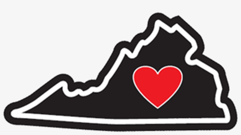 Heart In Virginia Sticker - Keep Virginia Cozy, transparent png download