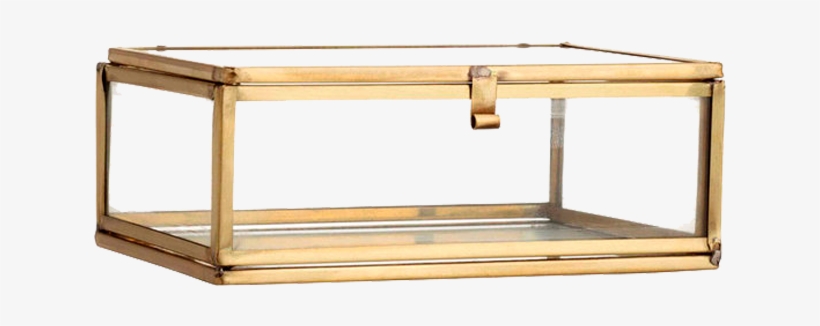 Caja Cristal Dorada - H&m Home Glass Box, transparent png download