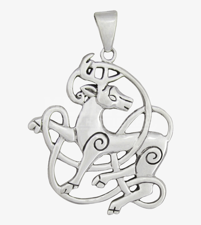 Png Library Download Sterling Silver Knot Stag - Old Norse Stag, transparent png download