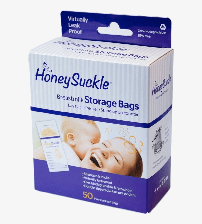 Honeysuckle Breastmilk Storage Bags - Beabies Teething Necklace For Mom To Wear, transparent png download