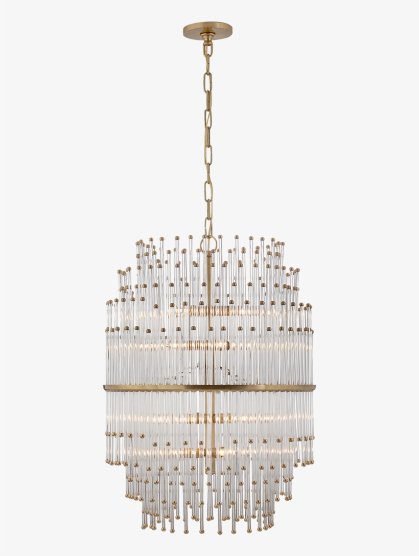 Mia Medium Barrel Chandelier - Visual Comfort Sr5114hab-cg John Rosselli Mia 12 Light, transparent png download