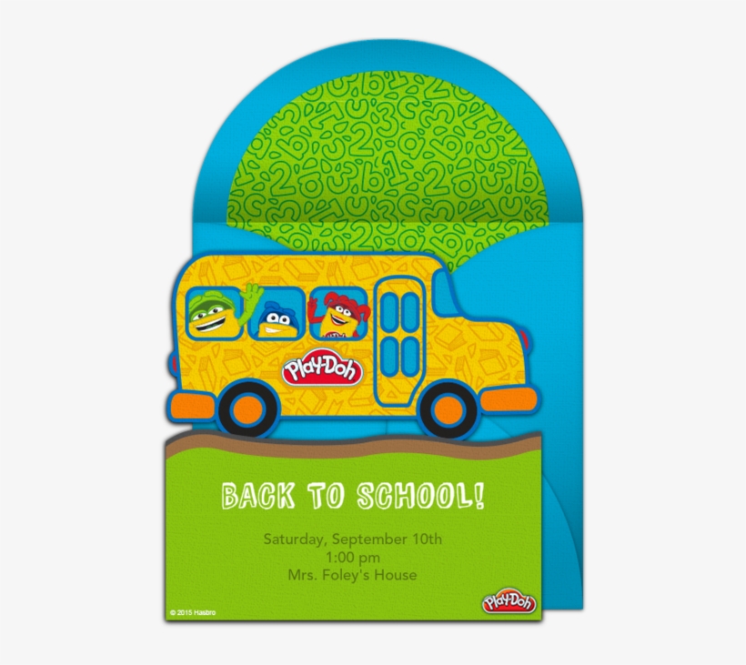 Play-doh Back To School Online Invitation - Play Doh, transparent png download