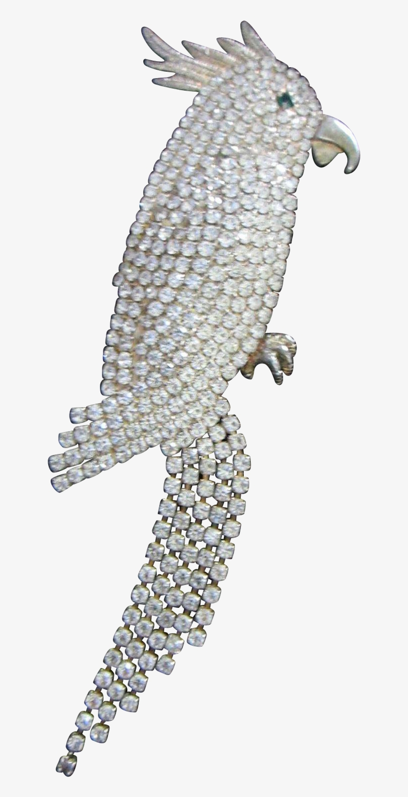 Large And Sparkling Rhinestone Cockatoo, Parrot, Bird - Fish, transparent png download