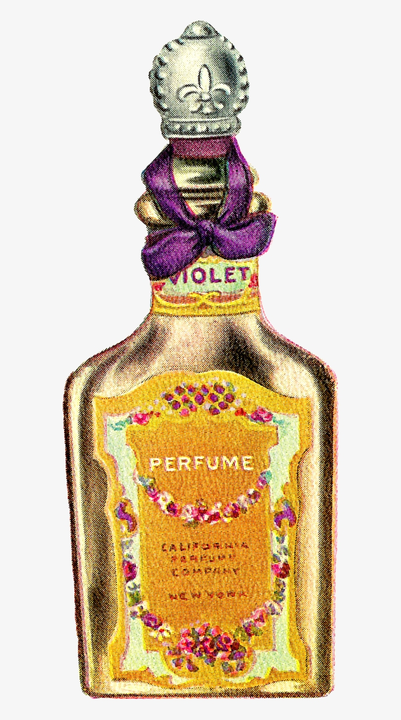 Antique Images Vintage Avon Artwork Digital Beauty - Perfume Bottle Illustration Png, transparent png download