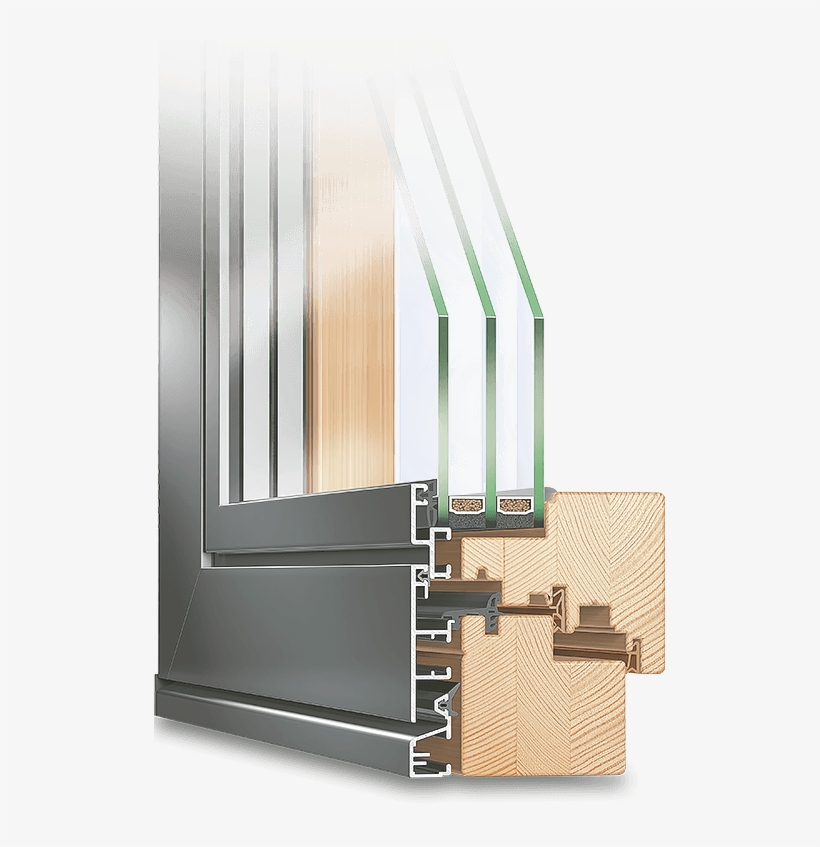 The Plano Aluminum Clad Wood Window - Holz Alu Fenstertüre, transparent png download