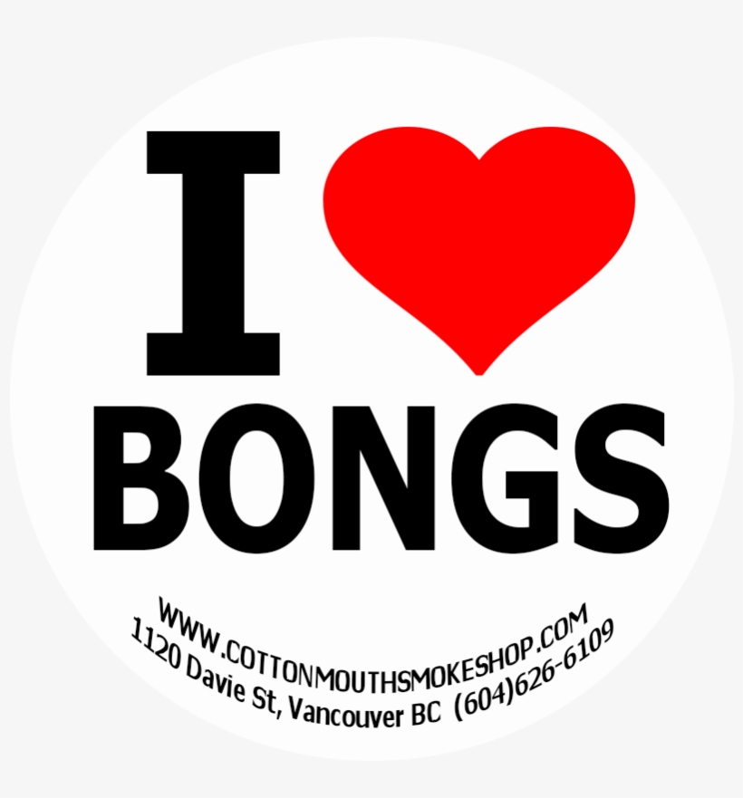 I Heart Bongs - Sticker, transparent png download