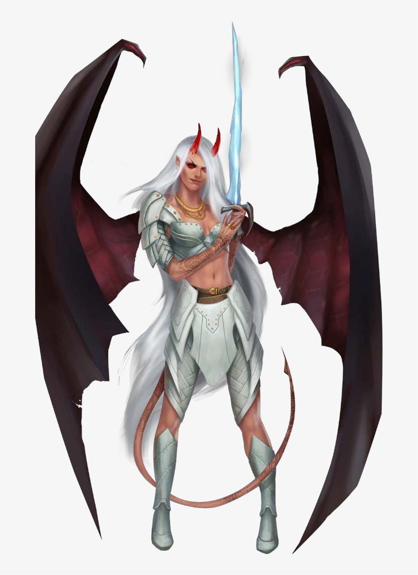 Tiny Horns, Bat-like Wings, And A Sinuous Tail Betray - Kiranda Wrath Of The Righteous, transparent png download