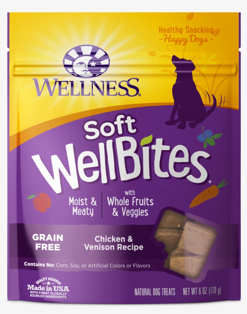 Wellness Wellbites Chicken & Venison - Wellness Soft Dog Treats, transparent png download
