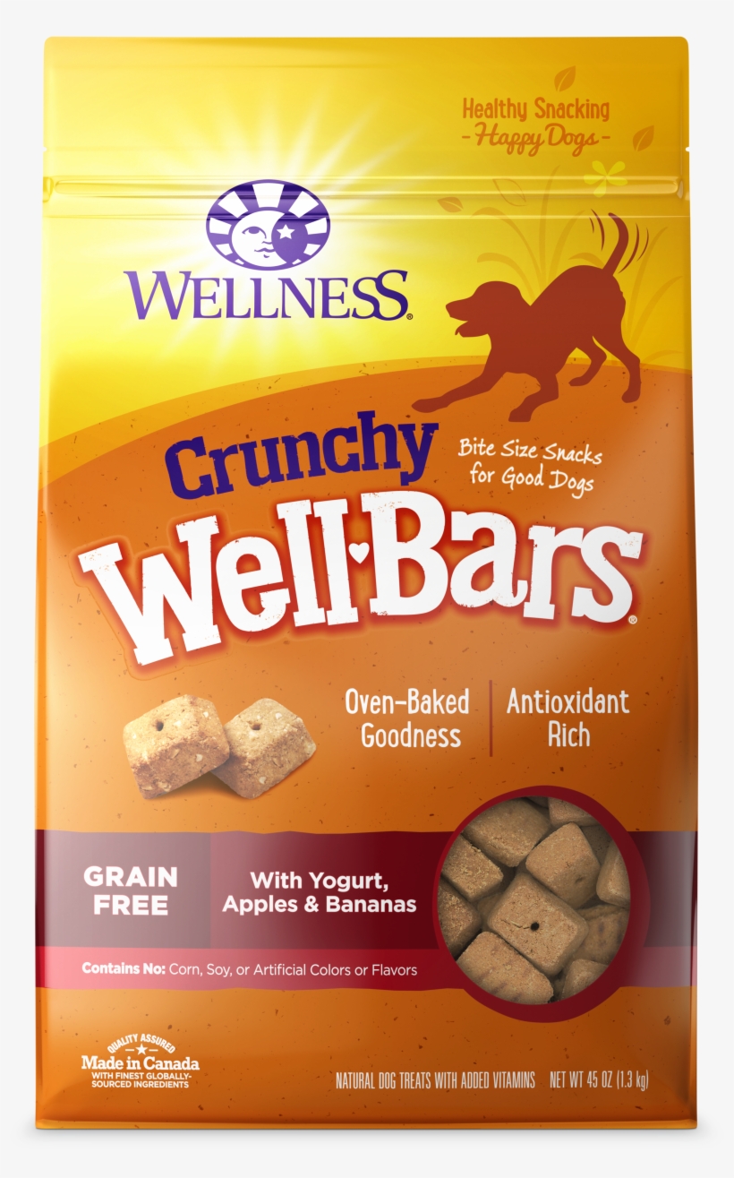 Wellness Wellbar Yogurt,apples & Bananas - Wellness Crunchy Wellbars Peanut & Honey Recipe, transparent png download