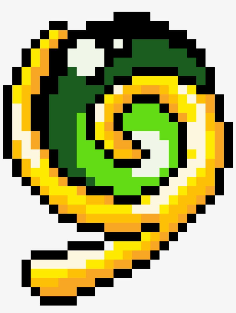 Zelda, Piedra Espiritual Esmeralda De Los Kokiri - Emojis Dibujos En Cuadricula, transparent png download