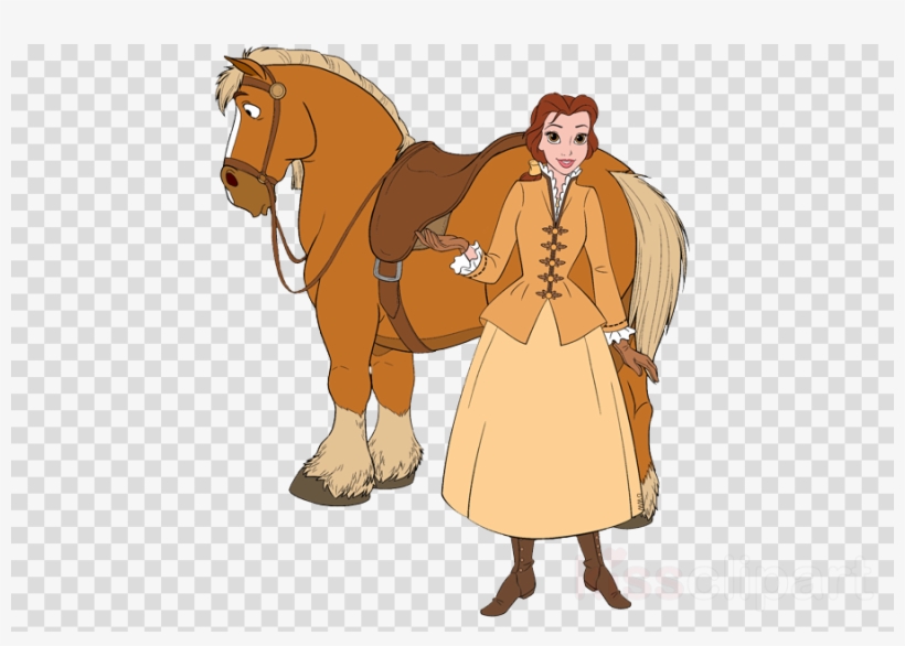 Disney Belle And Horuse Clipart Belle Pony Beauty And - Drawing, transparent png download