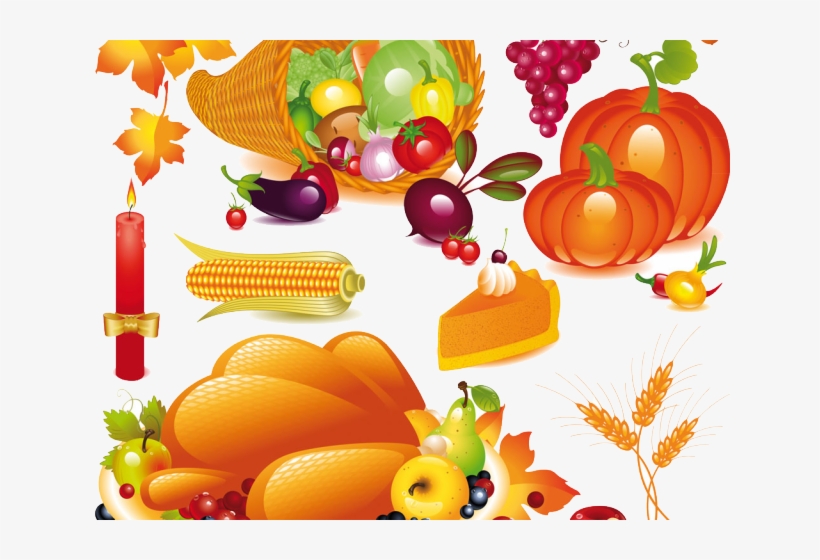Cornucopia Clipart Vegetarian - Gambar Buah Jeruk Yg Tumpah Dari Keranjang, transparent png download