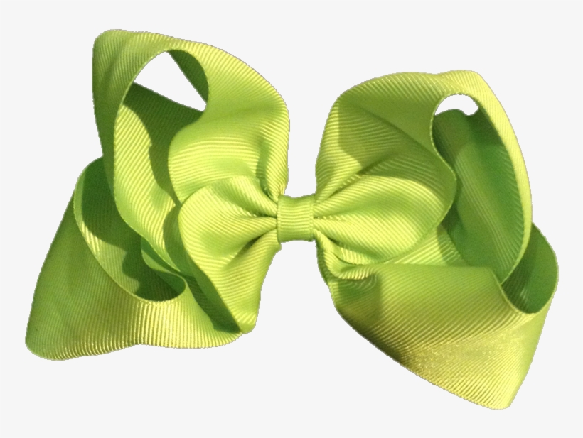 Large Flat Hair Bow - Green, transparent png download