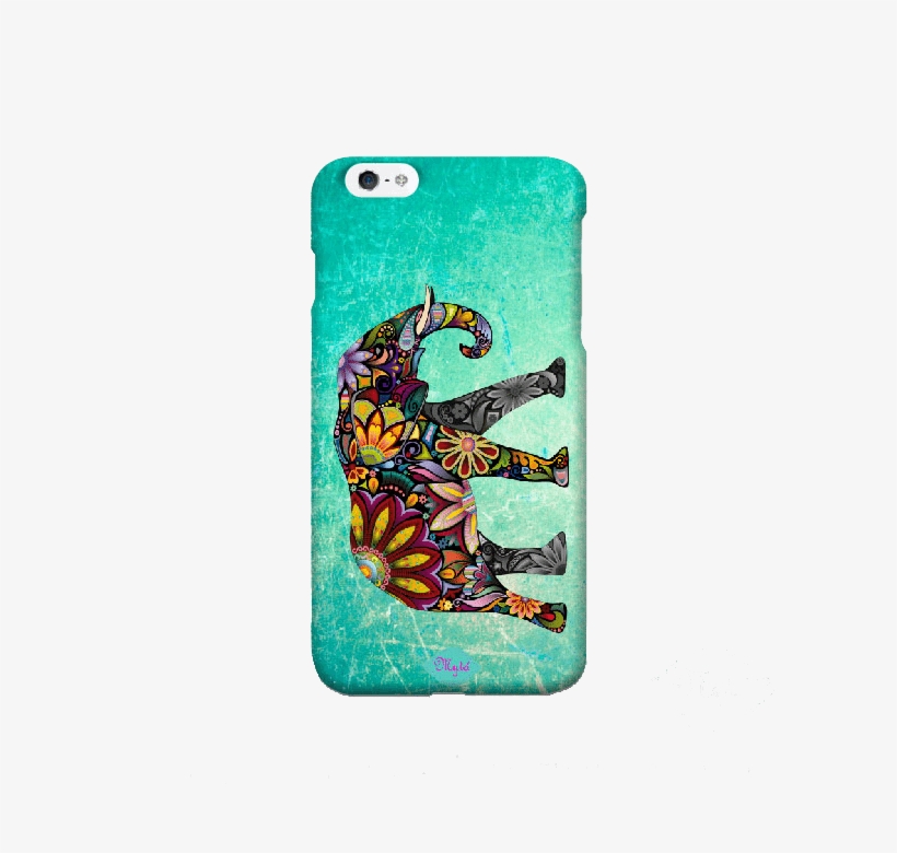 Elefante-verdeazul - Yjq Composite Flax Pillow Cover Multicolored Elephant, transparent png download