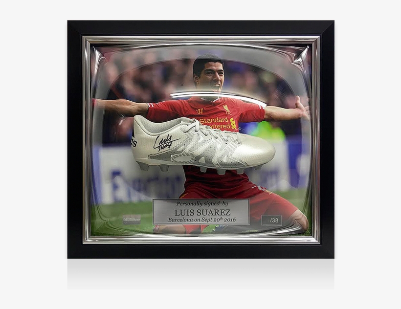 Pre-framed Luis Suarez Signed And Liverpool Framed - Adidas X 154 Fxg S75606 Men Shoes Football, transparent png download