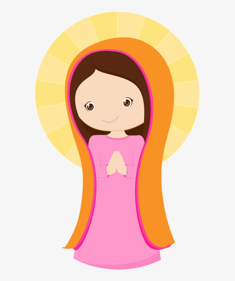Clip Art Freeuse Download Our Of Guadalupe First Communion - Maria Virgen Caricatura, transparent png download