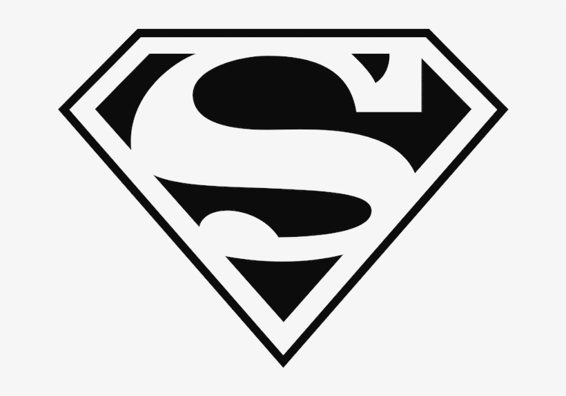 Superman 20cape 20clipart Source - Superhero Logo Black And White, transparent png download