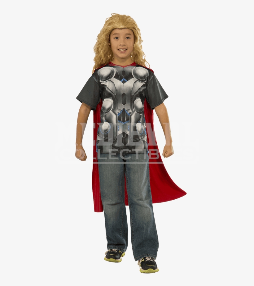 Kids Avengers 2 Thor Costume Top And Cape - Rubies Costume Avengers 2 Age Of Ultron Childs Thor, transparent png download