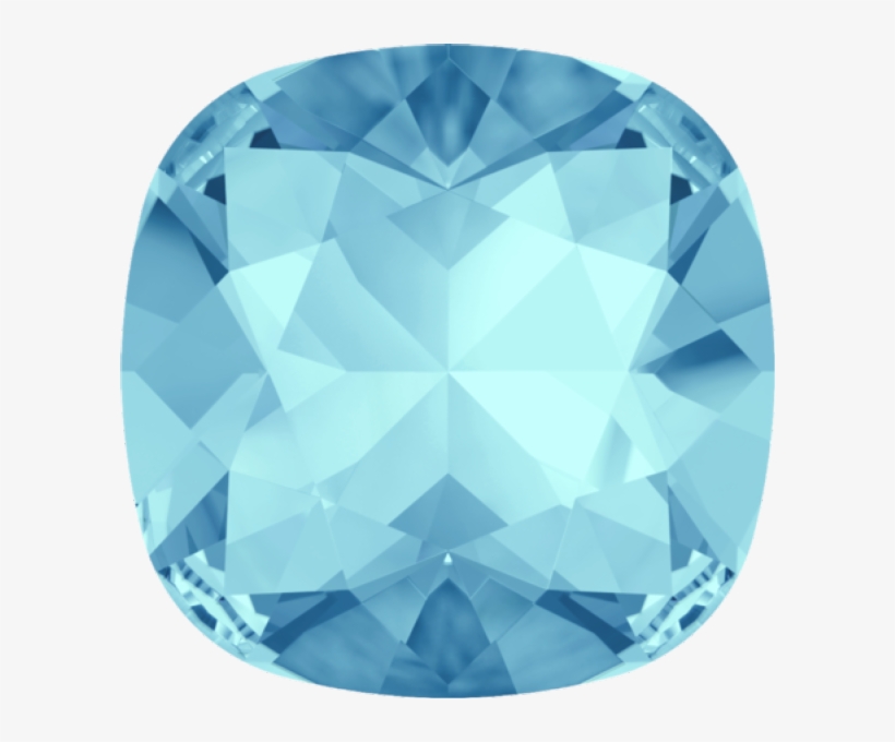 Swarovski 4470 Cushion Cut Square Fancy Stone Aquamarine - Swarovski 4470 Cushion Square Stone, 12mm - Aquamarine, transparent png download