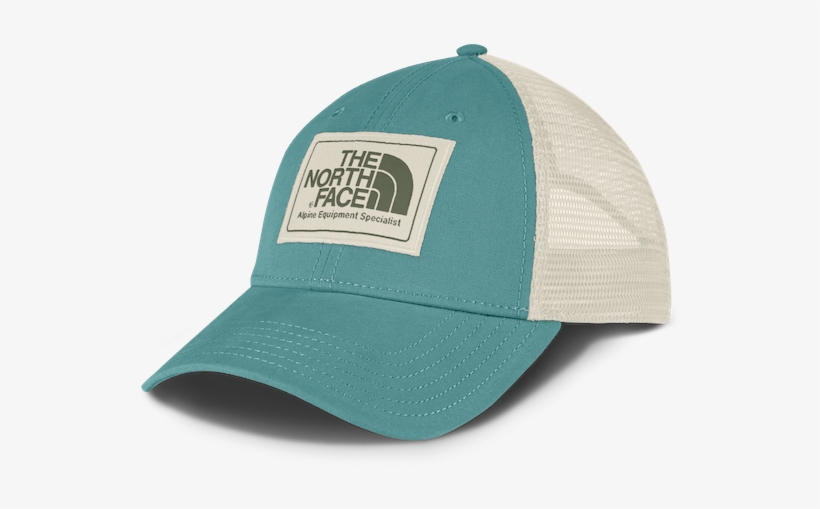 Bristol Blue / Vintage White / Four Leaf Clover - North Face | Men's Mudder Trucker Hat | One Size, transparent png download