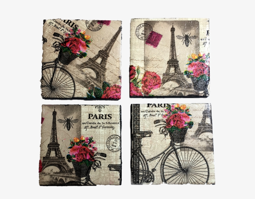 Craftaddicted Handmade Coasters Set Of - Eiffel Tower, transparent png download