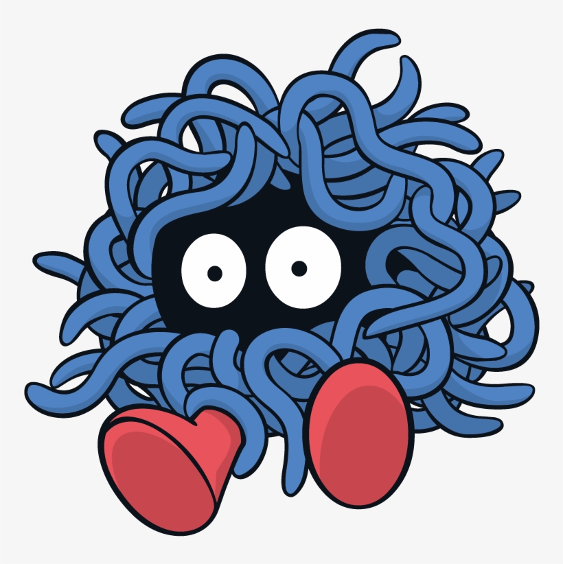Tangela Pokemon Character Vector Art - Tangela Pokemon Grass, transparent png download