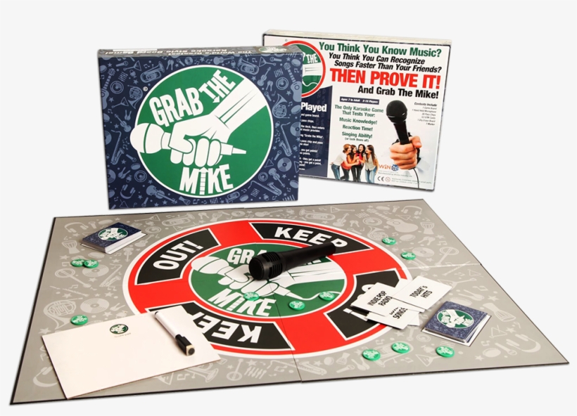Grab The Mike Karaoke Game - Poker Set, transparent png download