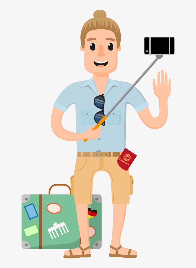 Travel Character 2 Travel Character 3 Travel Character - Cartoon, transparent png download
