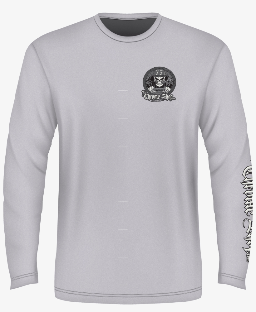 Skull - Long-sleeved T-shirt, transparent png download