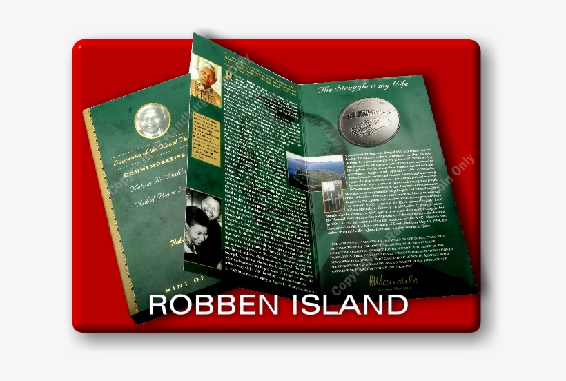 2009 Mandela Nobel Laureate Silver Commemorative Robben - Edge Book By Alan Gibbons, transparent png download