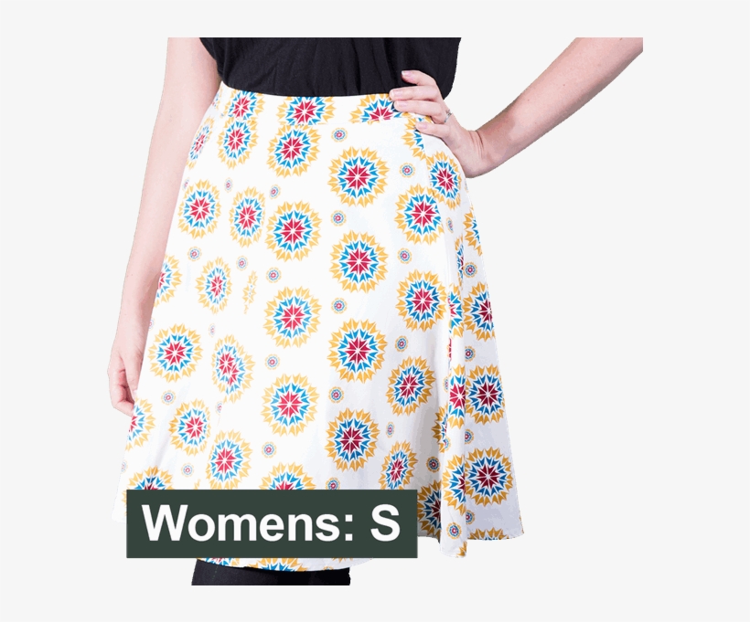 Sunburst Delta Pattern Women's Skirt - Skirt, transparent png download