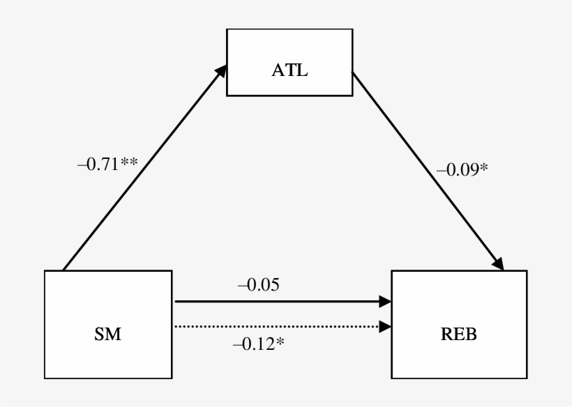 Mediating Model Showing The Relationship Between Self-monitoring - Diagram, transparent png download